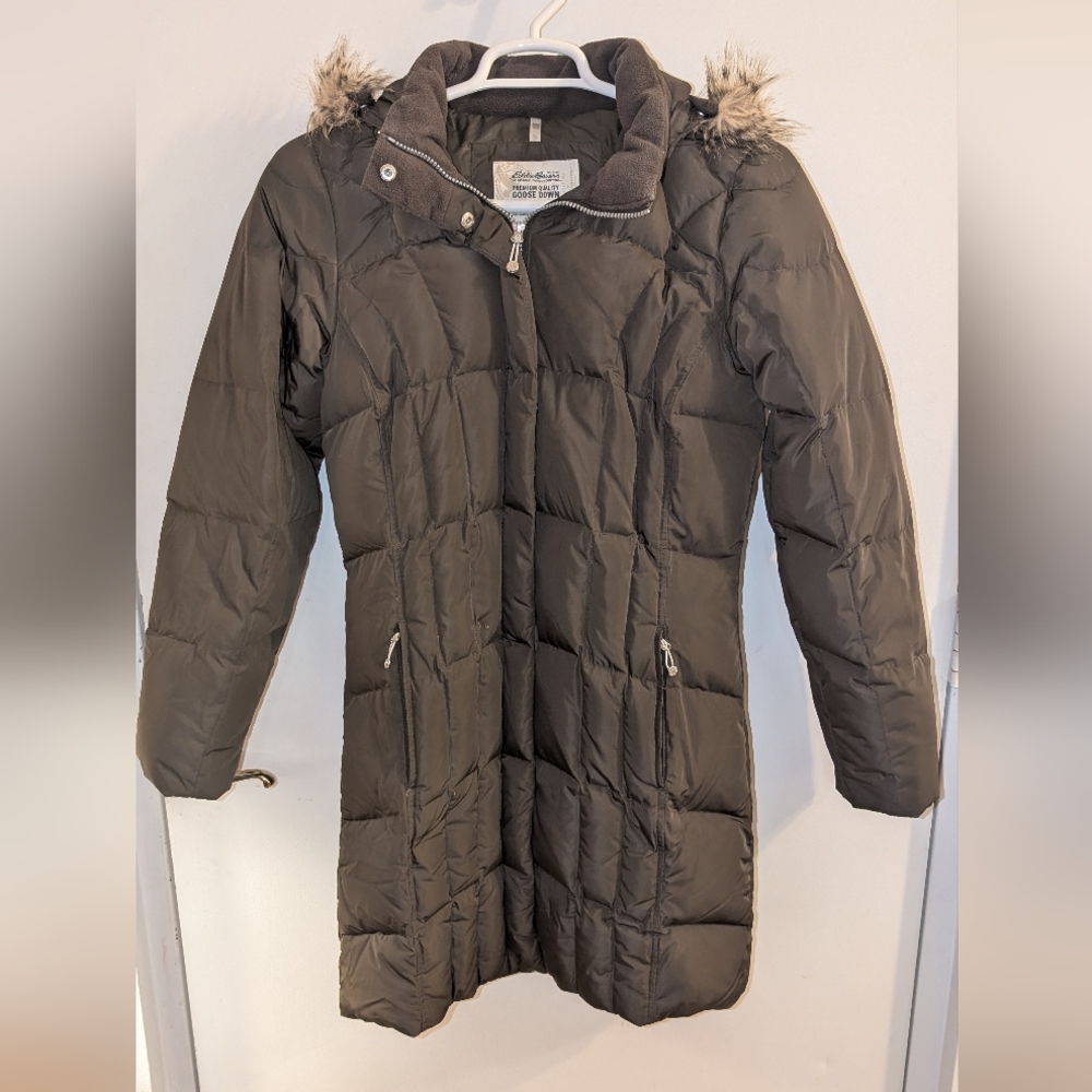 Eddie Bauer Puffer 650 Fill Goose Down Size Medium Tall